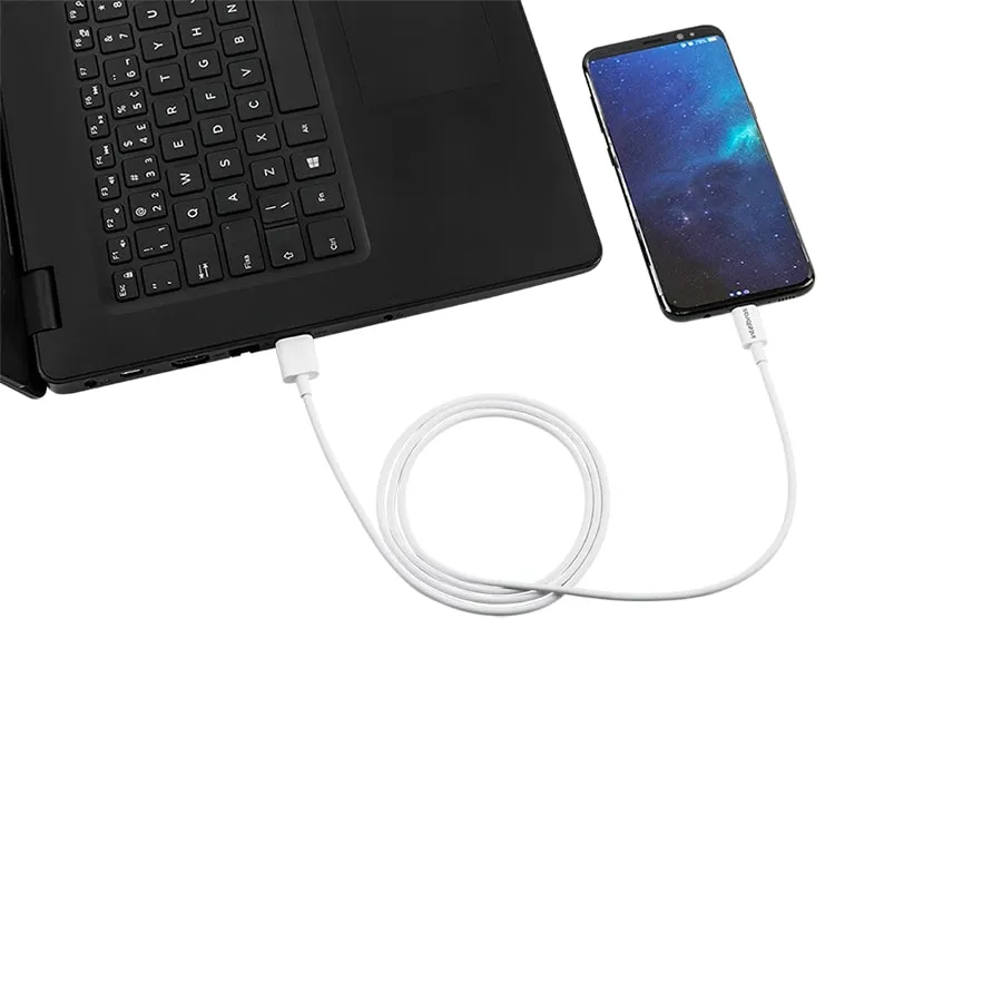 CABO USB - USB-C 1,2M PVC BRANCO EUAC 12PB - Imagem 3