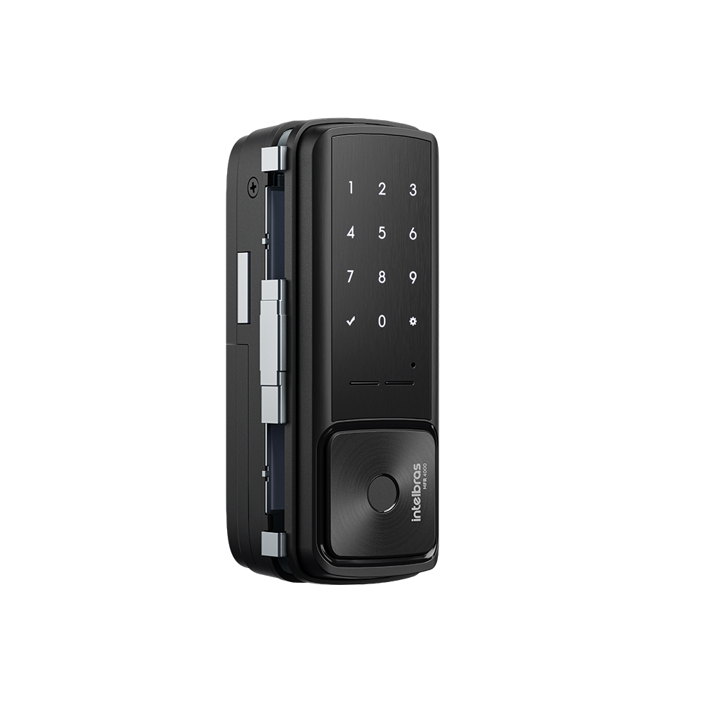 Fechadura Inteligente de Sobrepor Para Portas de Vidro MFR 4000 Preto Intelbras - Imagem 2