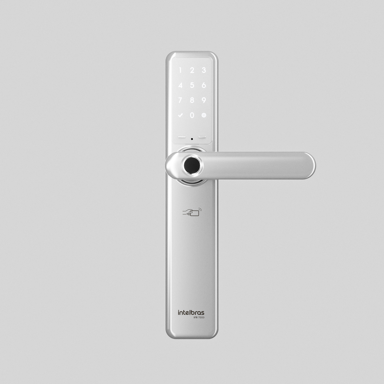 Fechadura Smart de Embutir Com Maçaneta Compatível com Alexa IFR 7000 Prata Intelbras
