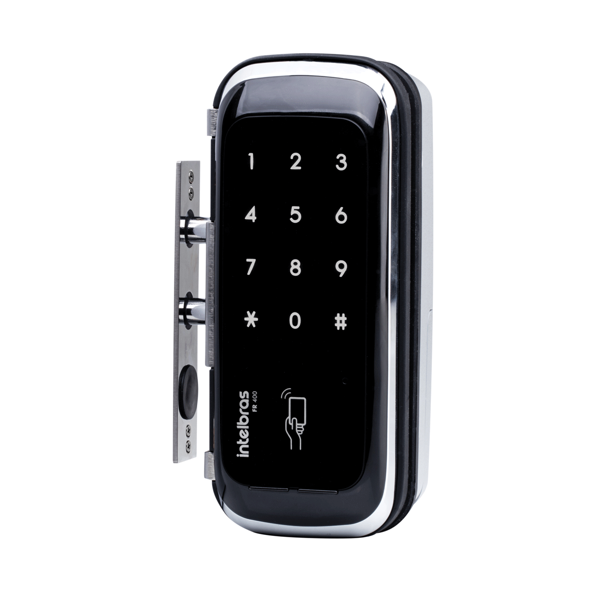 Fechadura Digital de Sobrepor Para Portas de Vidro FR 400 Preto Intelbras - Imagem 4