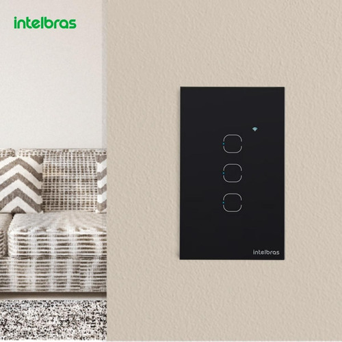 Interruptor Touch Inteligente Zigbee com 3 Teclas EZS 1003 Preto Intelbras - Imagem 4