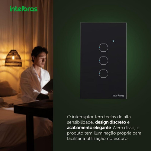 Interruptor Touch Inteligente Zigbee com 3 Teclas EZS 1003 Preto Intelbras - Imagem 6