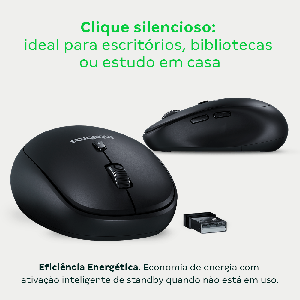 Mouse Sem Fio MSI200 Preto Intelbras - Imagem 4