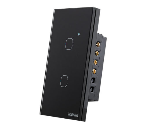 Interruptor Touch Inteligente Zigbee com 2 Teclas EZS 1002 Preto Intelbras - Imagem 2